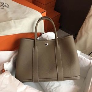 Hermes Negonda Leather Garden Party Tote